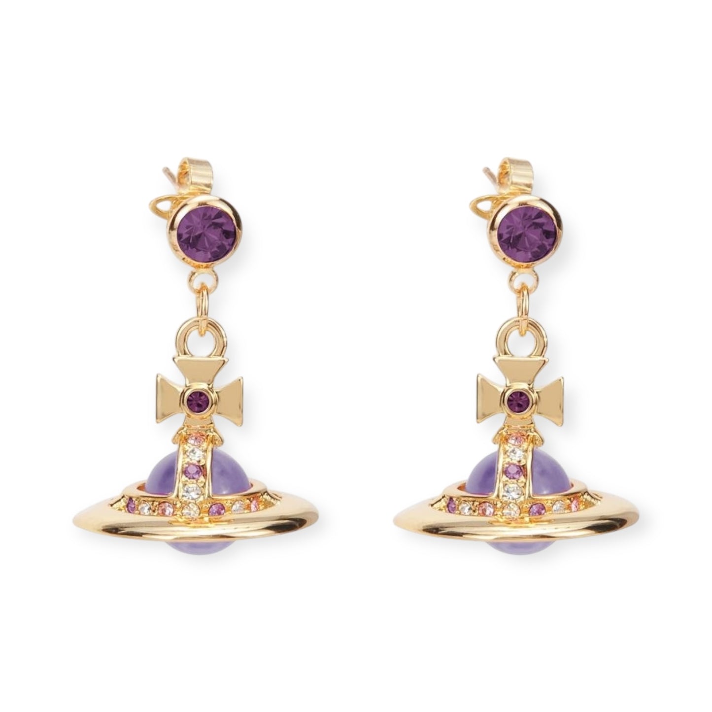 10MM Saturn Orb Earrings (19 Colors)