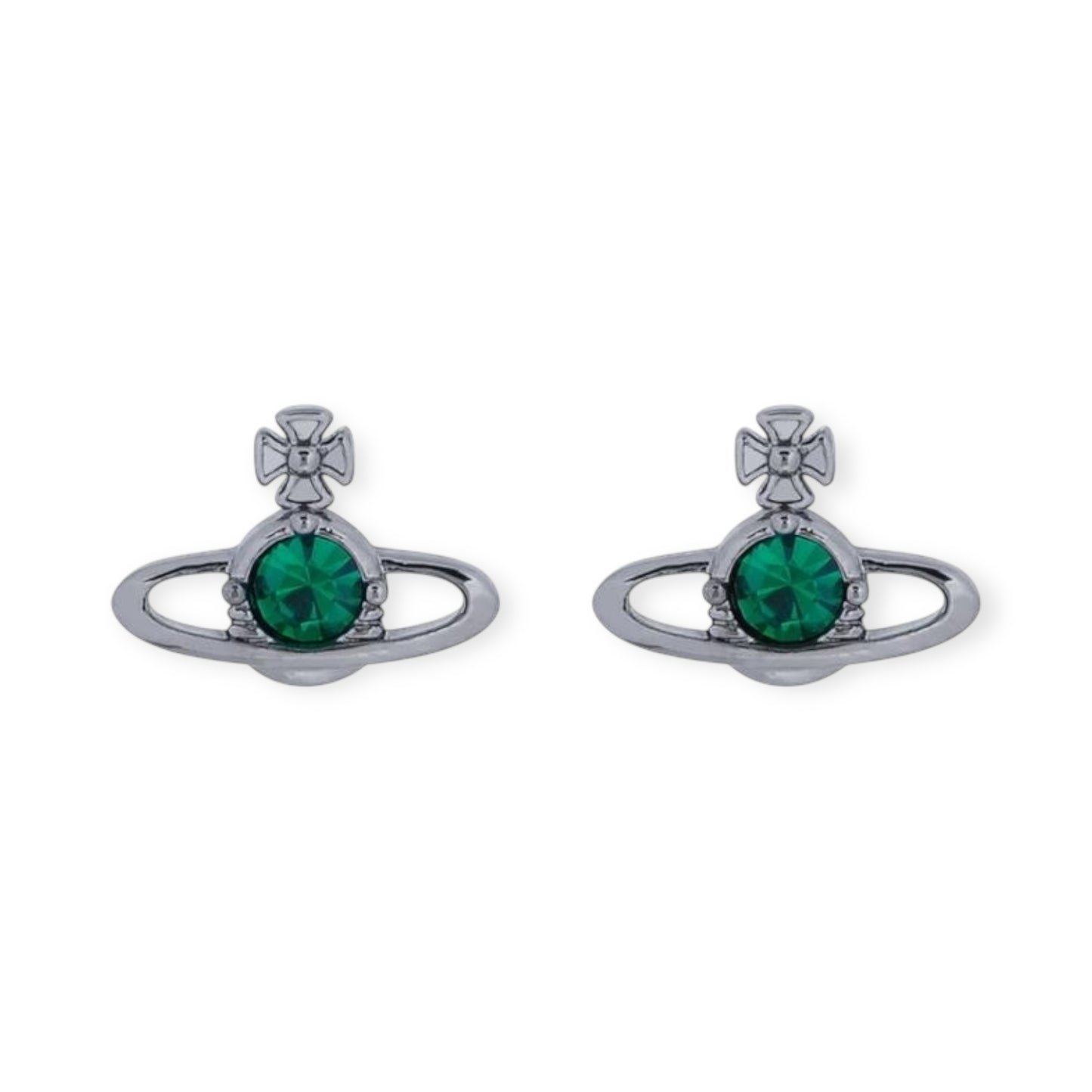 Mini Gem Stud Orb Pendant Earrings (6 Colors)
