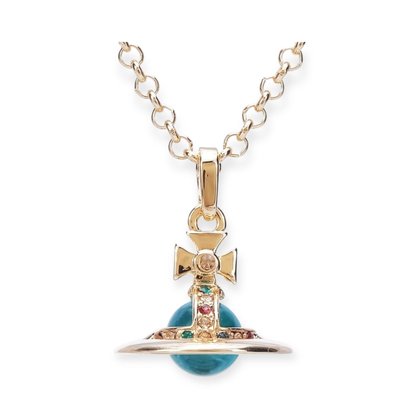 10MM Saturn Orb Pendant Necklace (26 Colors)