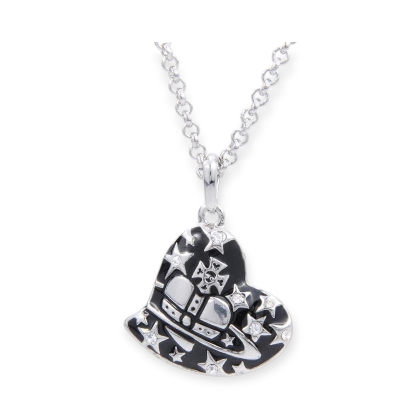 Heart Shape Asymmetrical Hanging Pendant Necklace (3 Colors)