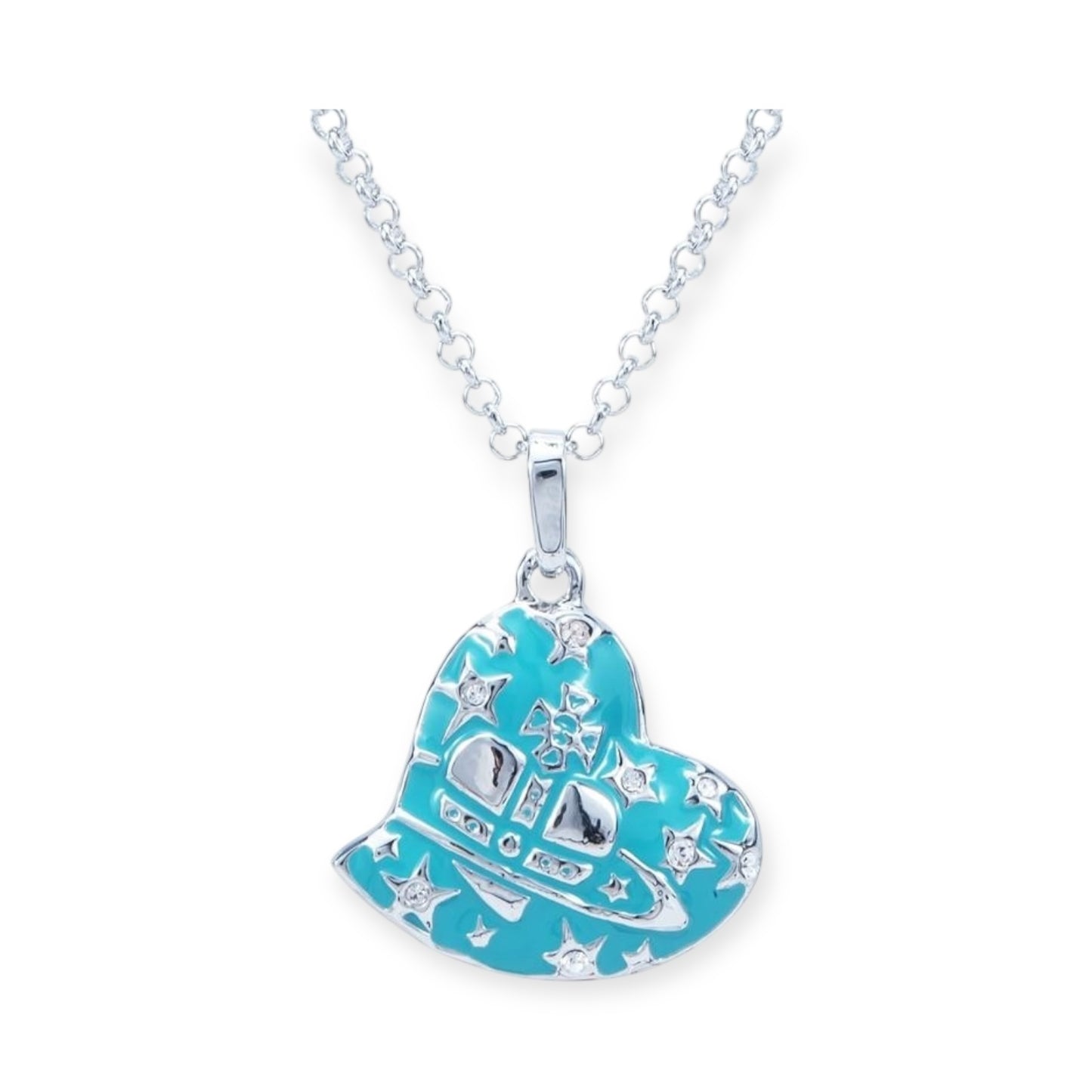 Heart Shape Asymmetrical Hanging Pendant Necklace (3 Colors)