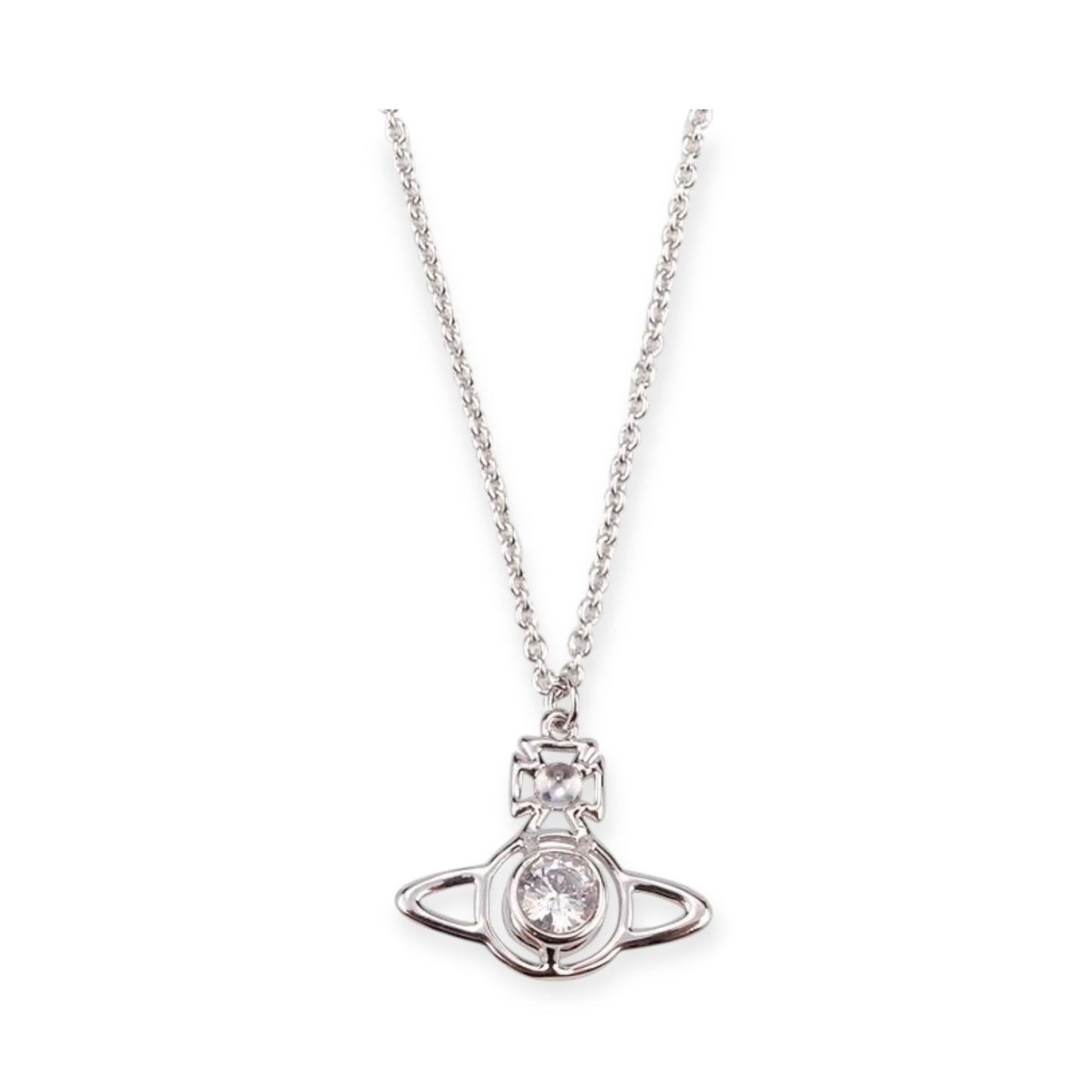 Middle Gem Outline Pendant Orb Necklace (2 colors)