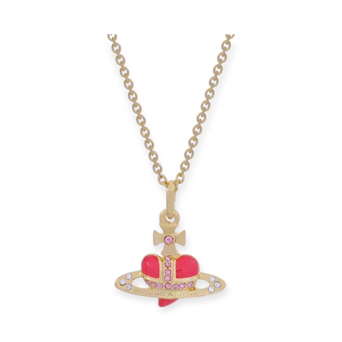 Mini Heart Orb Design Gold Chain Necklace (7 Colors)