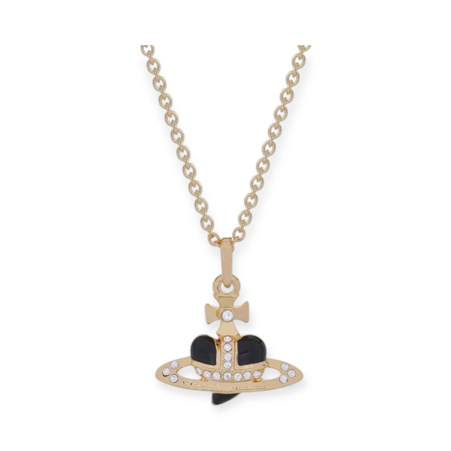 Mini Heart Orb Design Gold Chain Necklace (7 Colors)