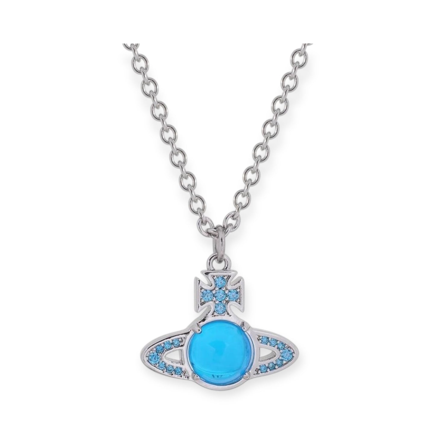 Colorful Studded Gem Orb Pendant Necklace (5 Colors)