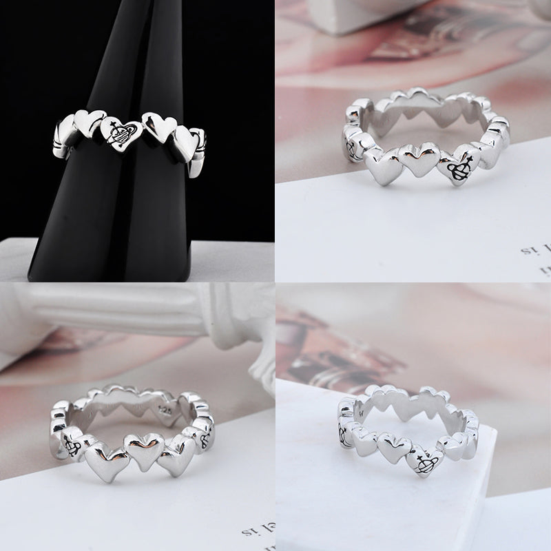 Muti Repeated Heart Ring (4 colors)