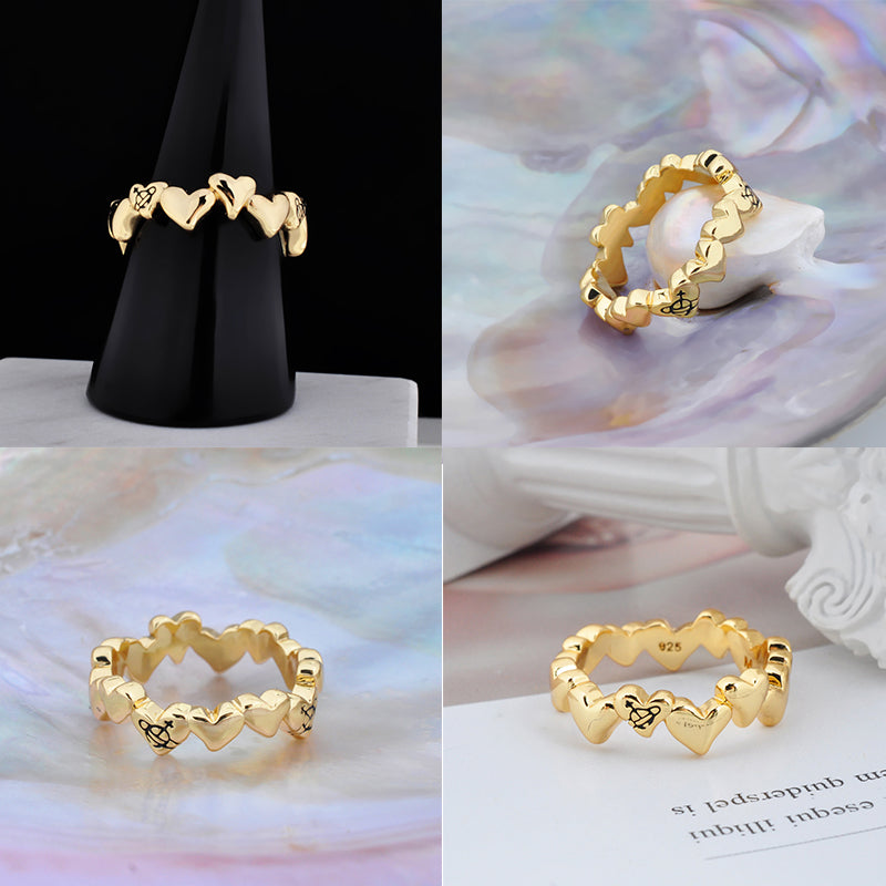 Muti Repeated Heart Ring (4 colors)
