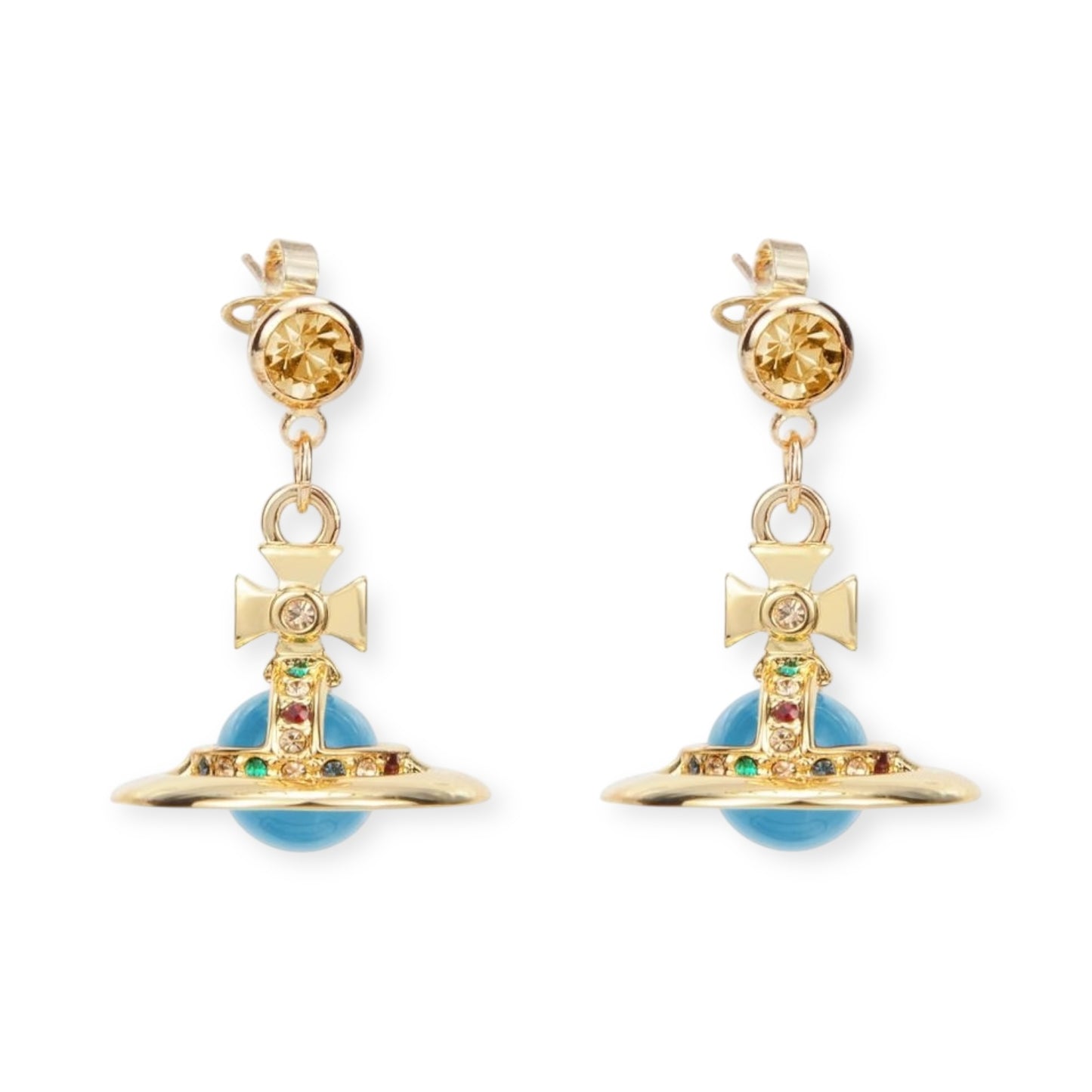 10MM Saturn Orb Earrings (19 Colors)