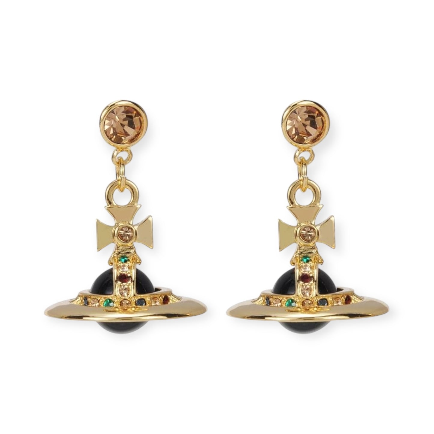 10MM Saturn Orb Earrings (19 Colors)