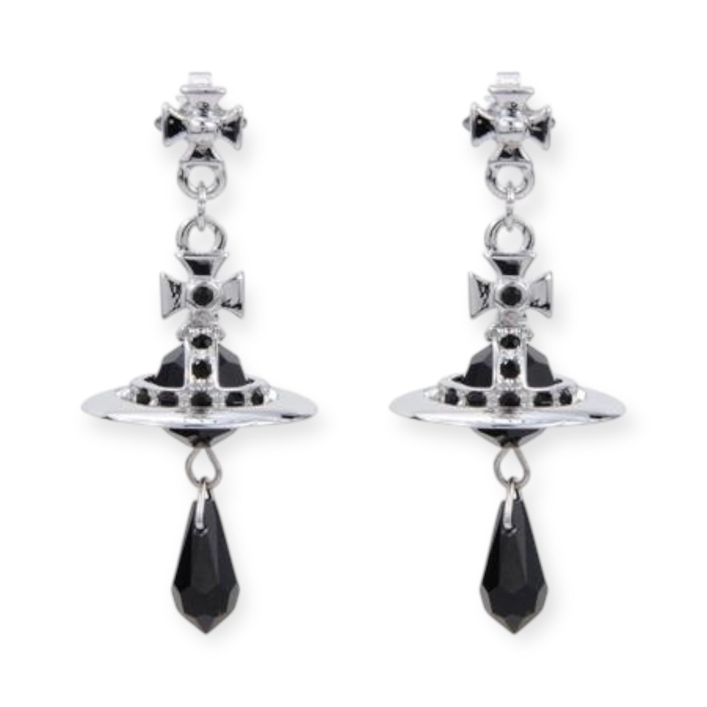 Crystal Orb Water Drop Pendant Earrings (4 Colors)