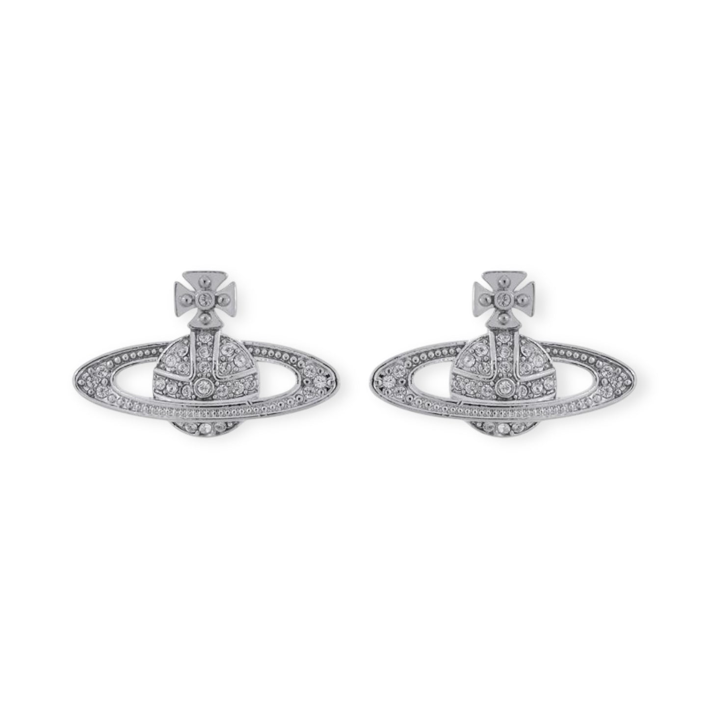 Mini Gem Studded Orb Pendant Earrings (7 Colors)