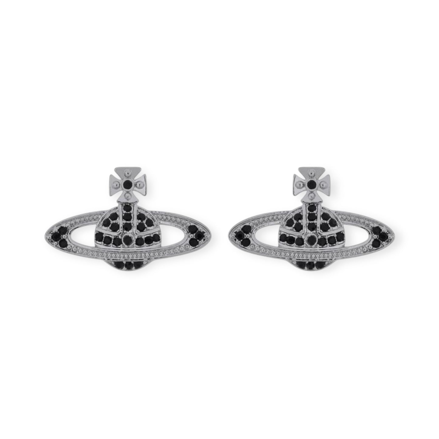 Mini Gem Studded Orb Pendant Earrings (7 Colors)