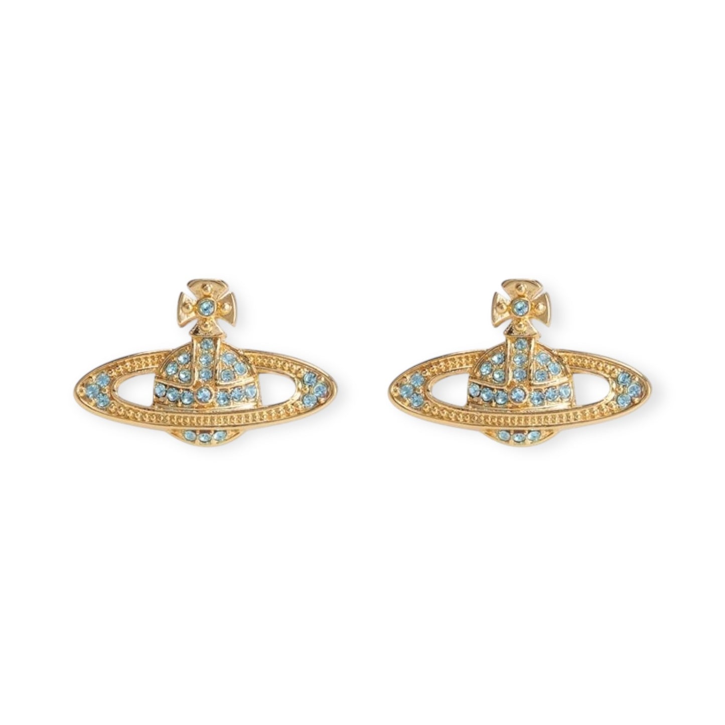 Mini Gem Studded Orb Pendant Earrings (7 Colors)
