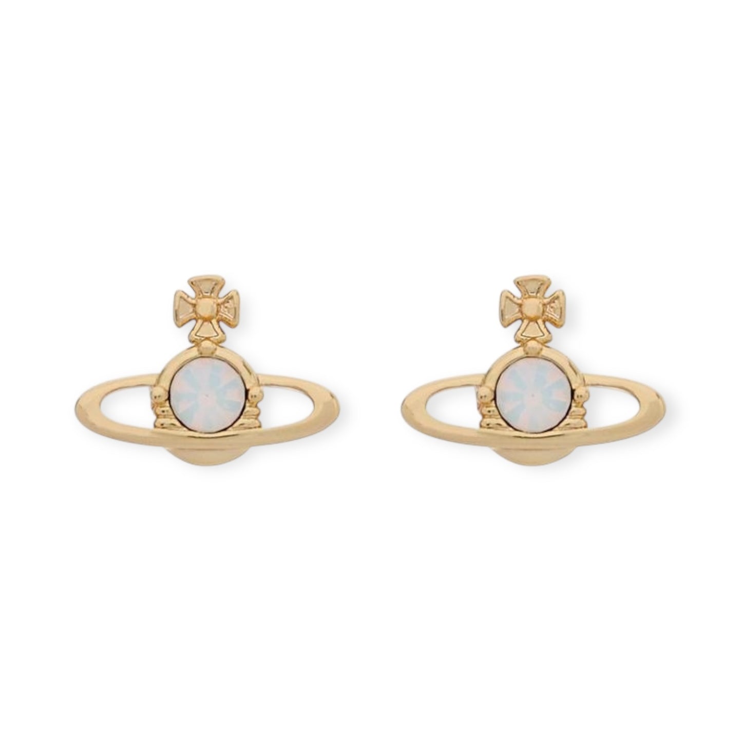 Mini Gem Stud Orb Pendant Earrings (6 Colors)