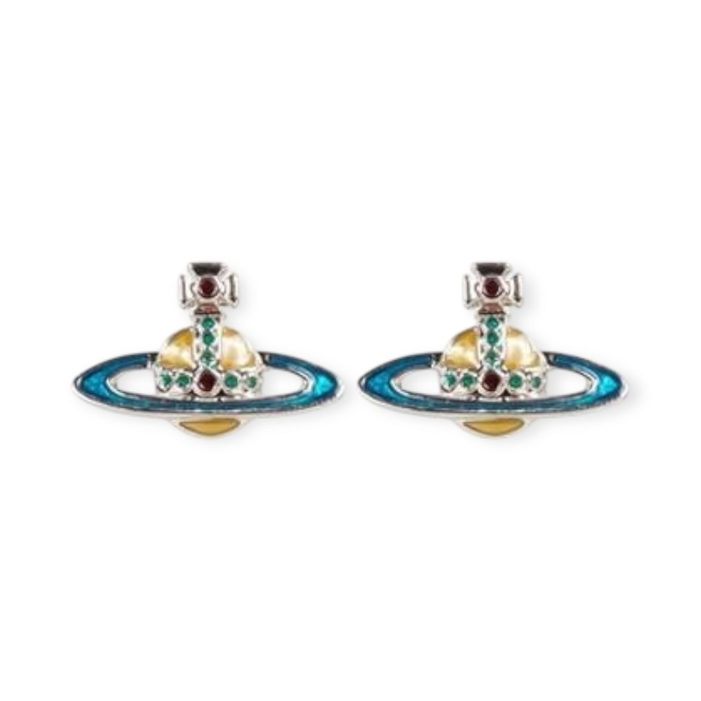 Mini Colorful Abstract Orb Pendant Earrings (8 Colors)