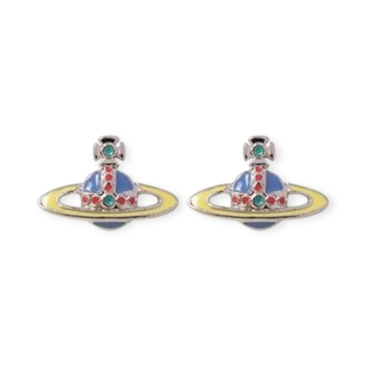 Mini Colorful Abstract Orb Pendant Earrings (8 Colors)