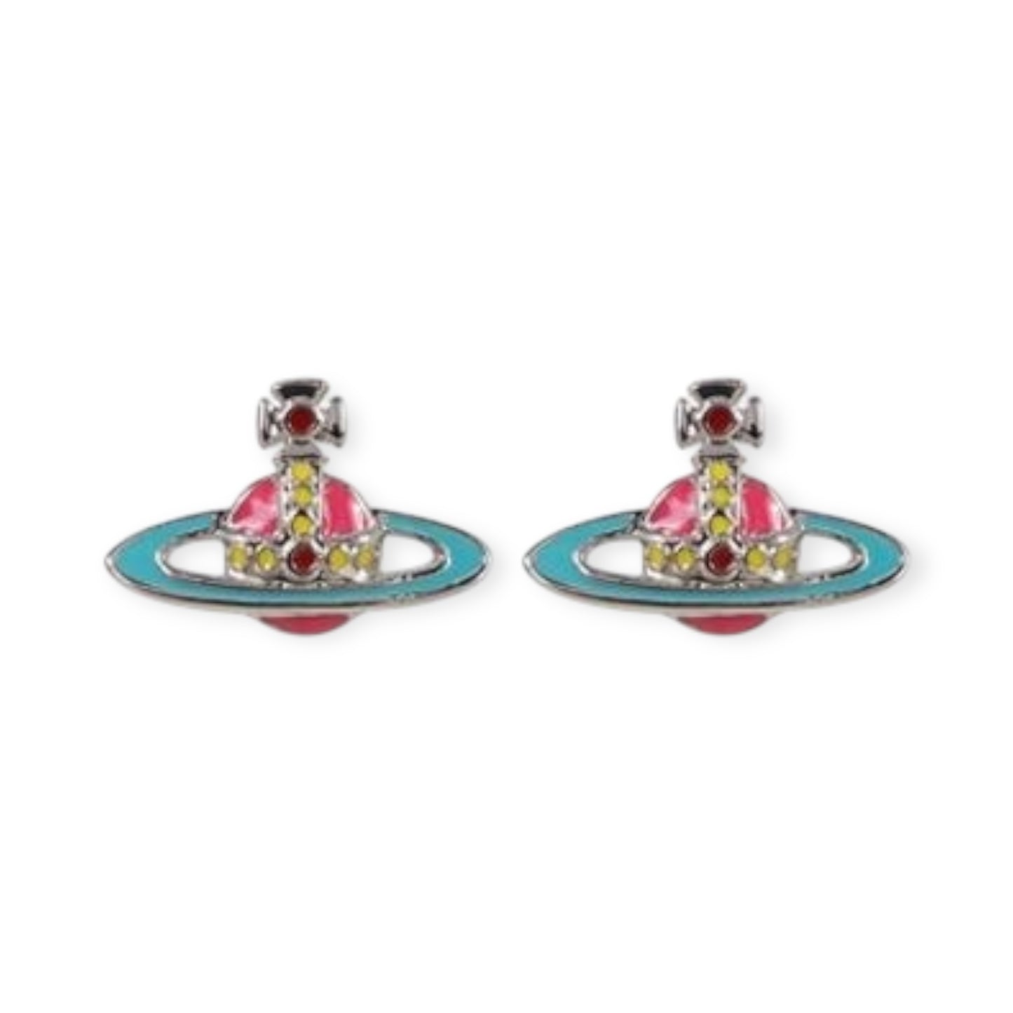 Mini Colorful Abstract Orb Pendant Earrings (8 Colors)