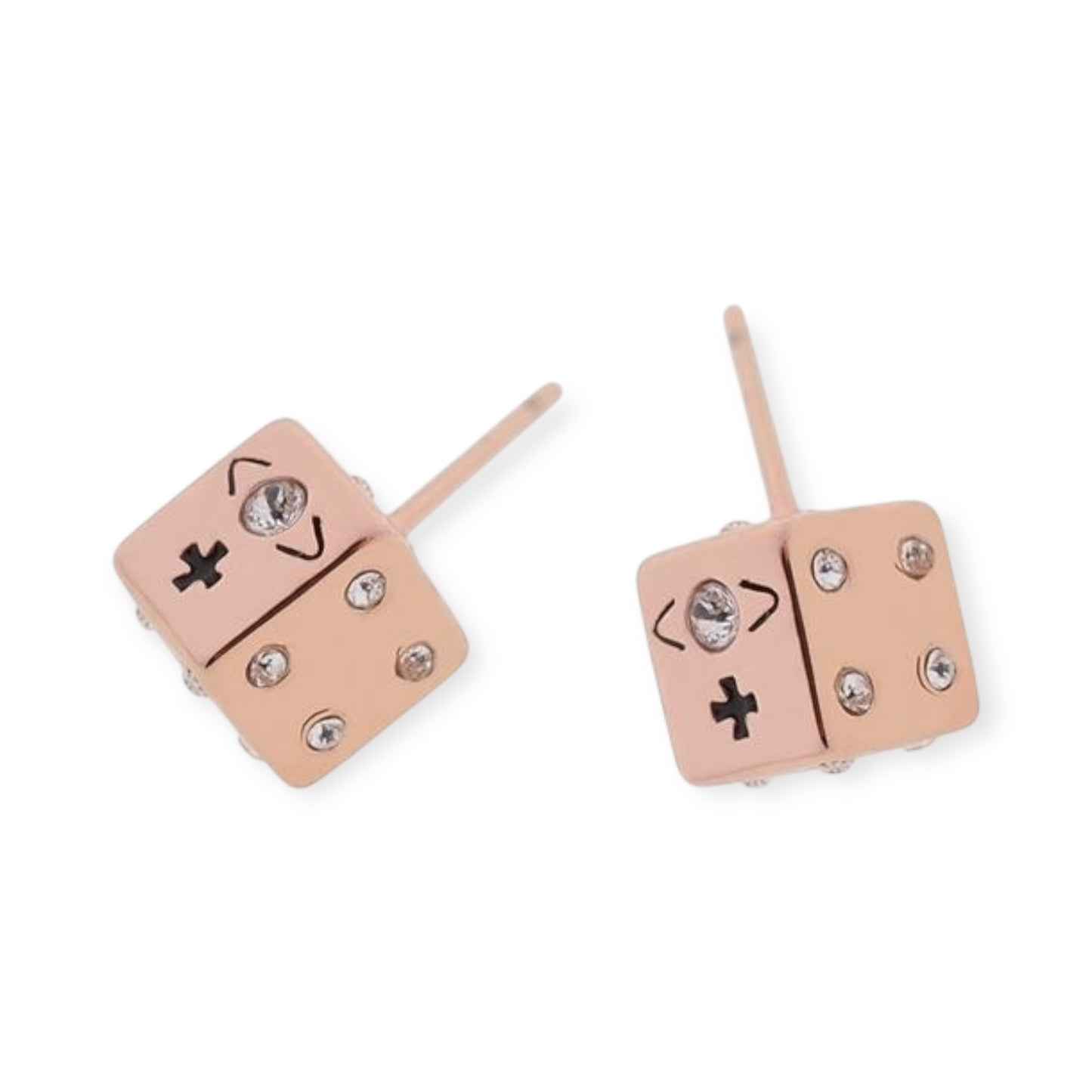 Dice Design Engraved Orb Pendant Earrings (4 Colors)