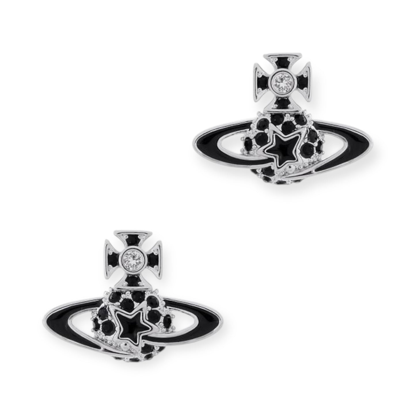 Shooting Star Mini Gem Studded Orb Pendant Stud Earrings (5 Colors)