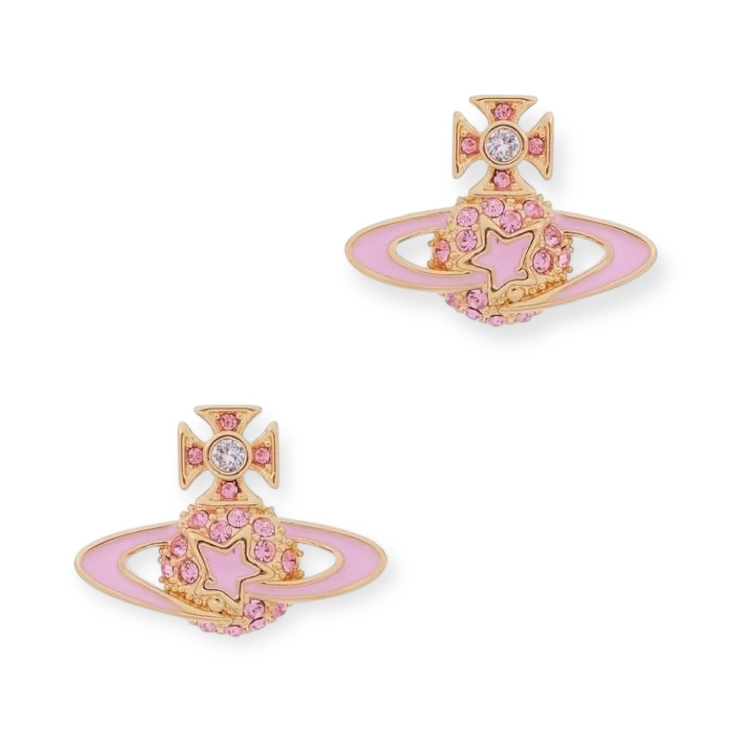 Shooting Star Mini Gem Studded Orb Pendant Stud Earrings (5 Colors)