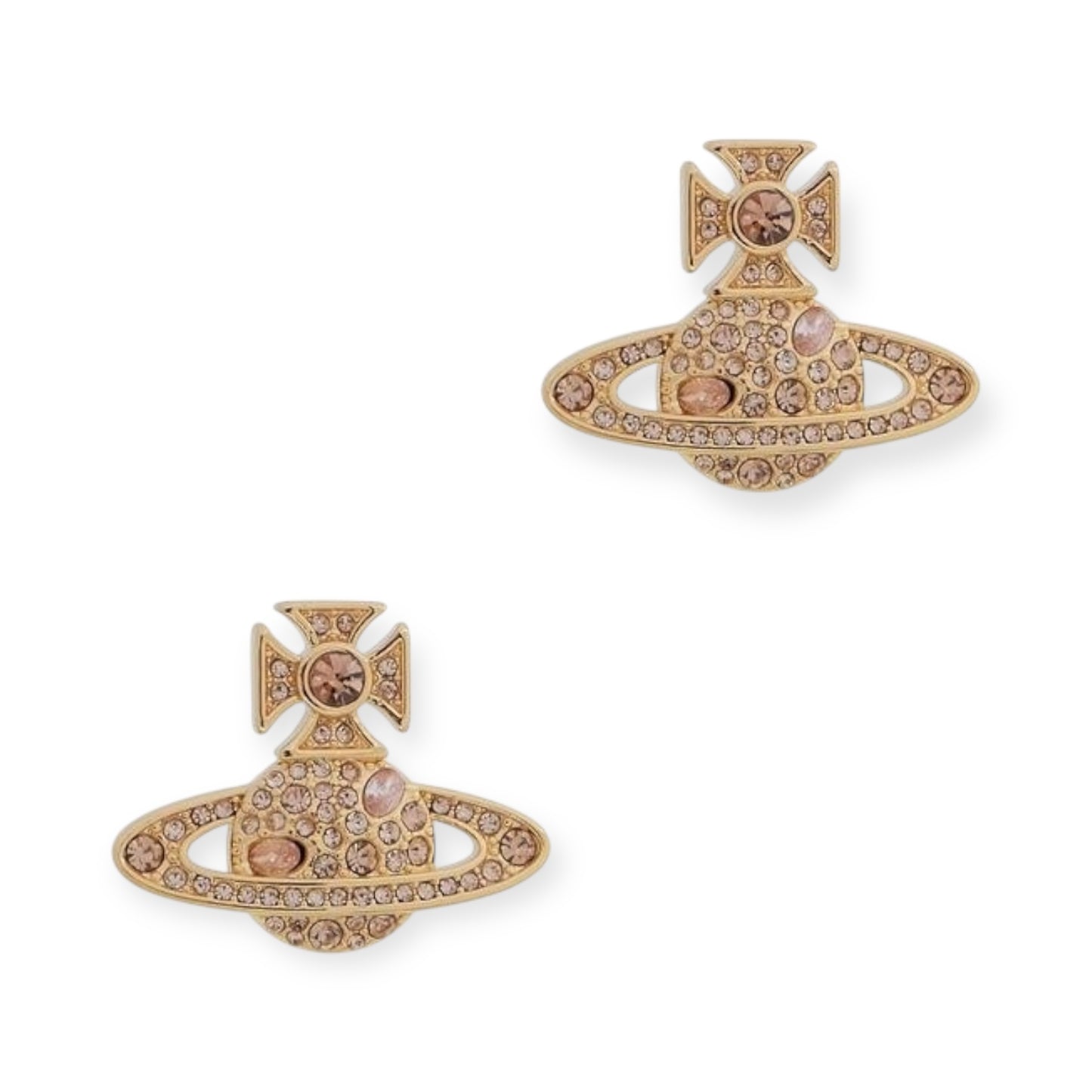 Colored Multi Gemstone Orb Pendant Stud Earrings (6 Colors)