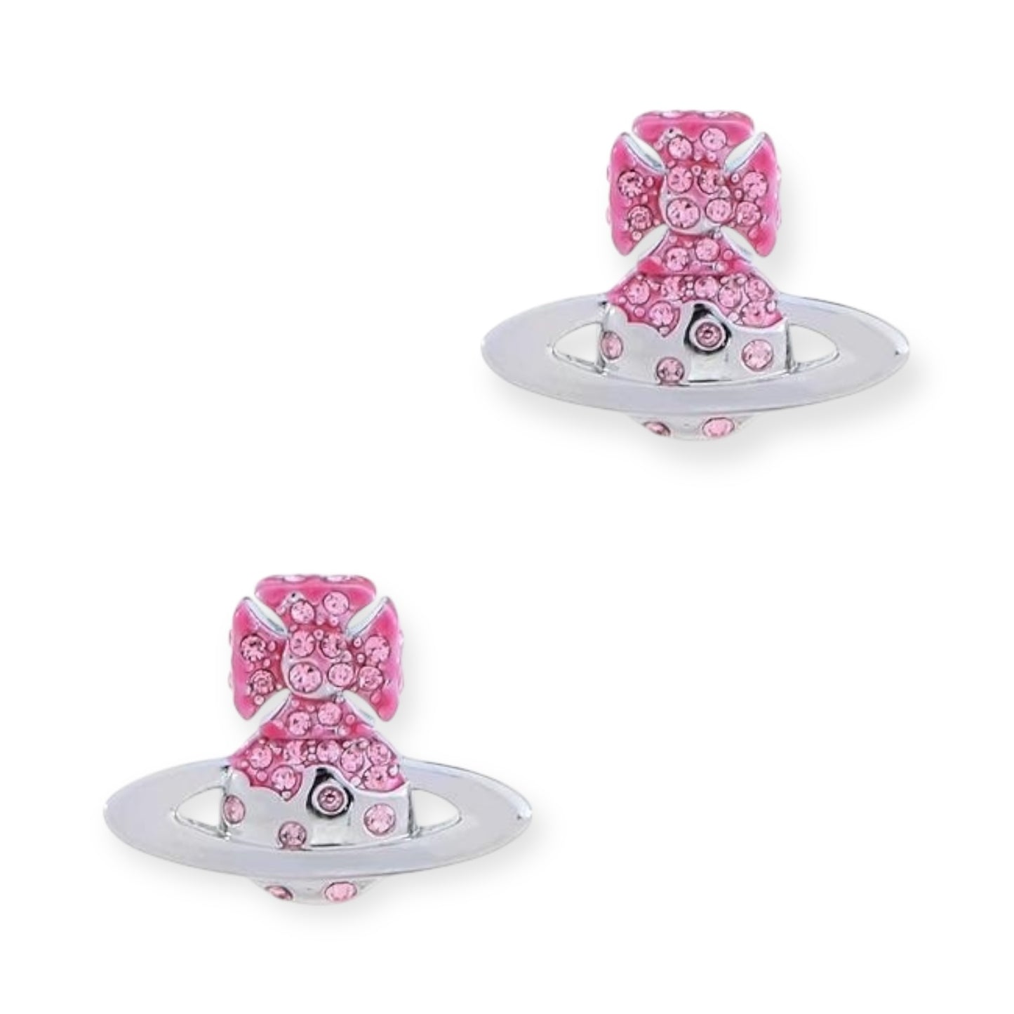 Metallic Colored Multi Gemstone Orb Pendant Stud Earrings (5 Colors)