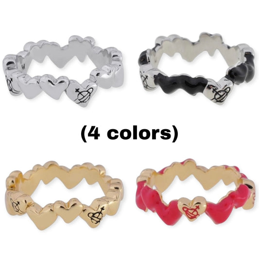 Muti Repeated Heart Ring (4 colors)