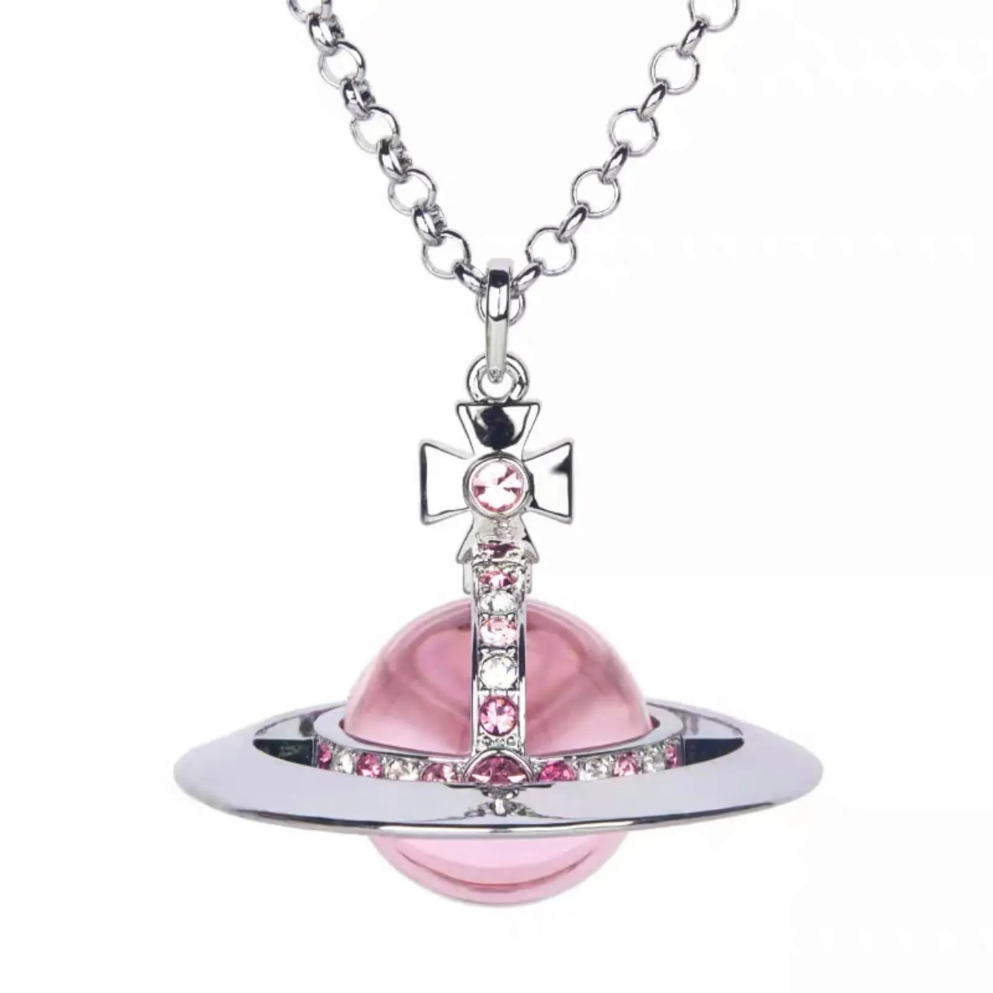 30MM Saturn Orb Pendant Necklace (15 Colors)