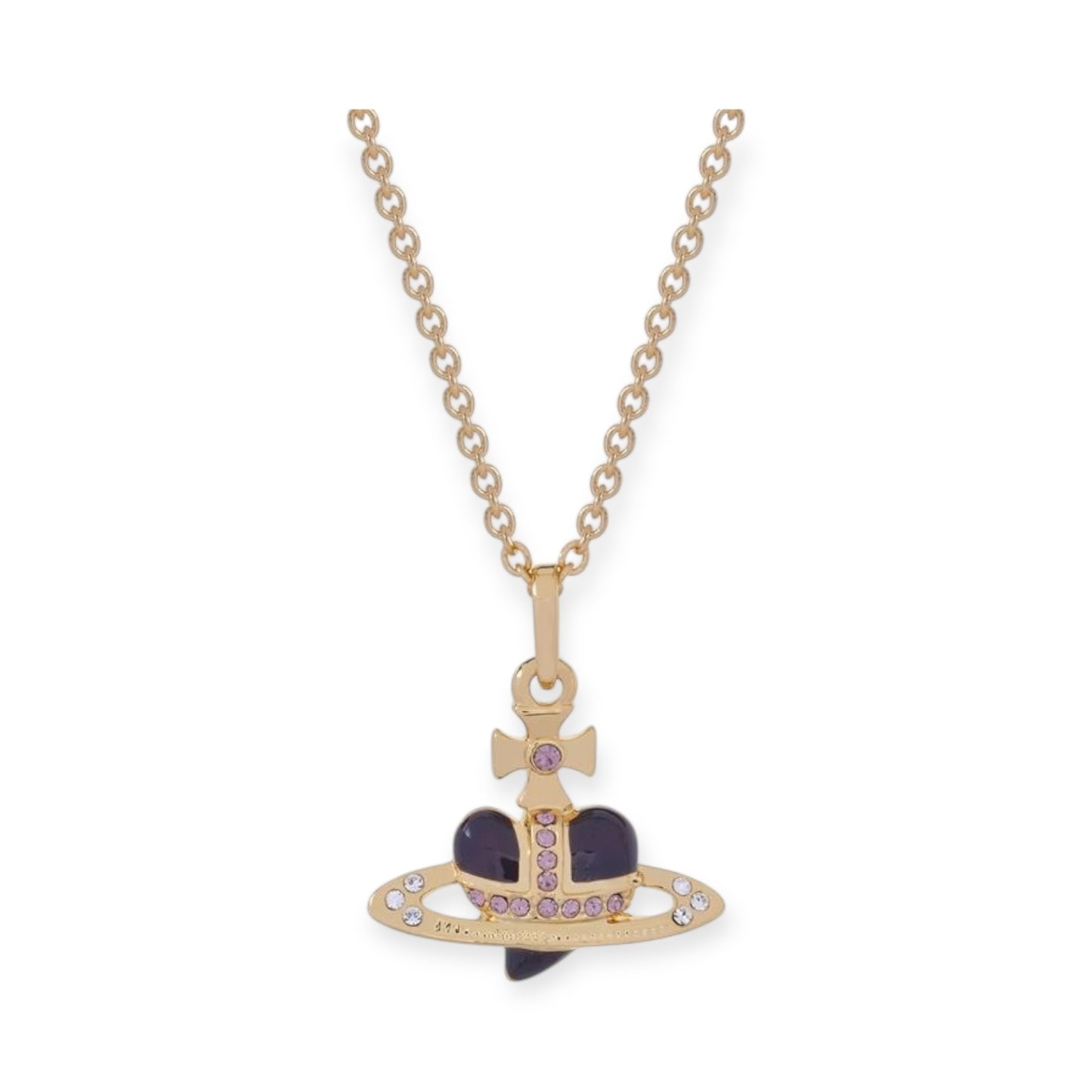 Mini Heart Orb Design Gold Chain Necklace (7 Colors)