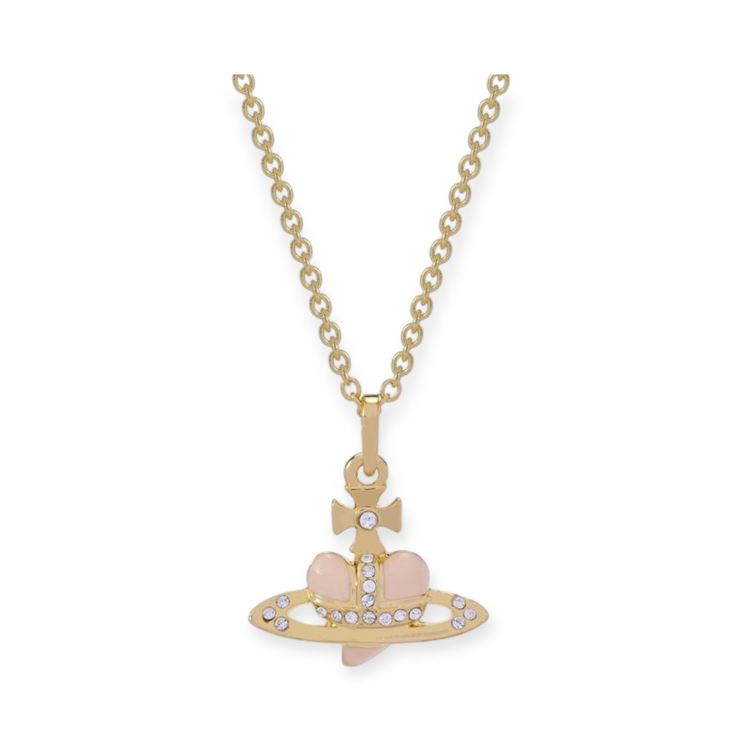 Mini Heart Orb Design Gold Chain Necklace (7 Colors)