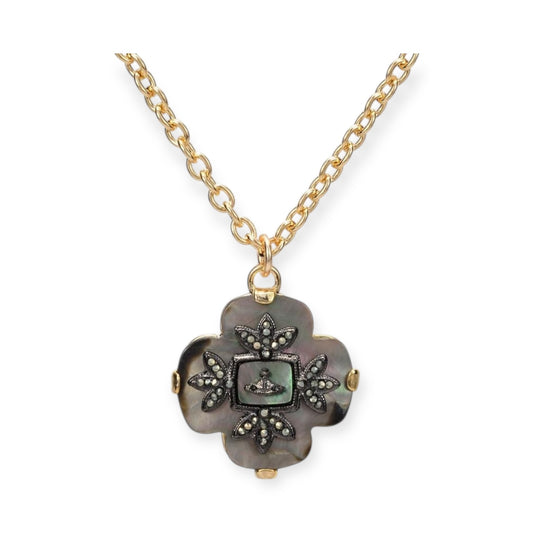Clover Flower Design Pendant Gold Chain Necklace