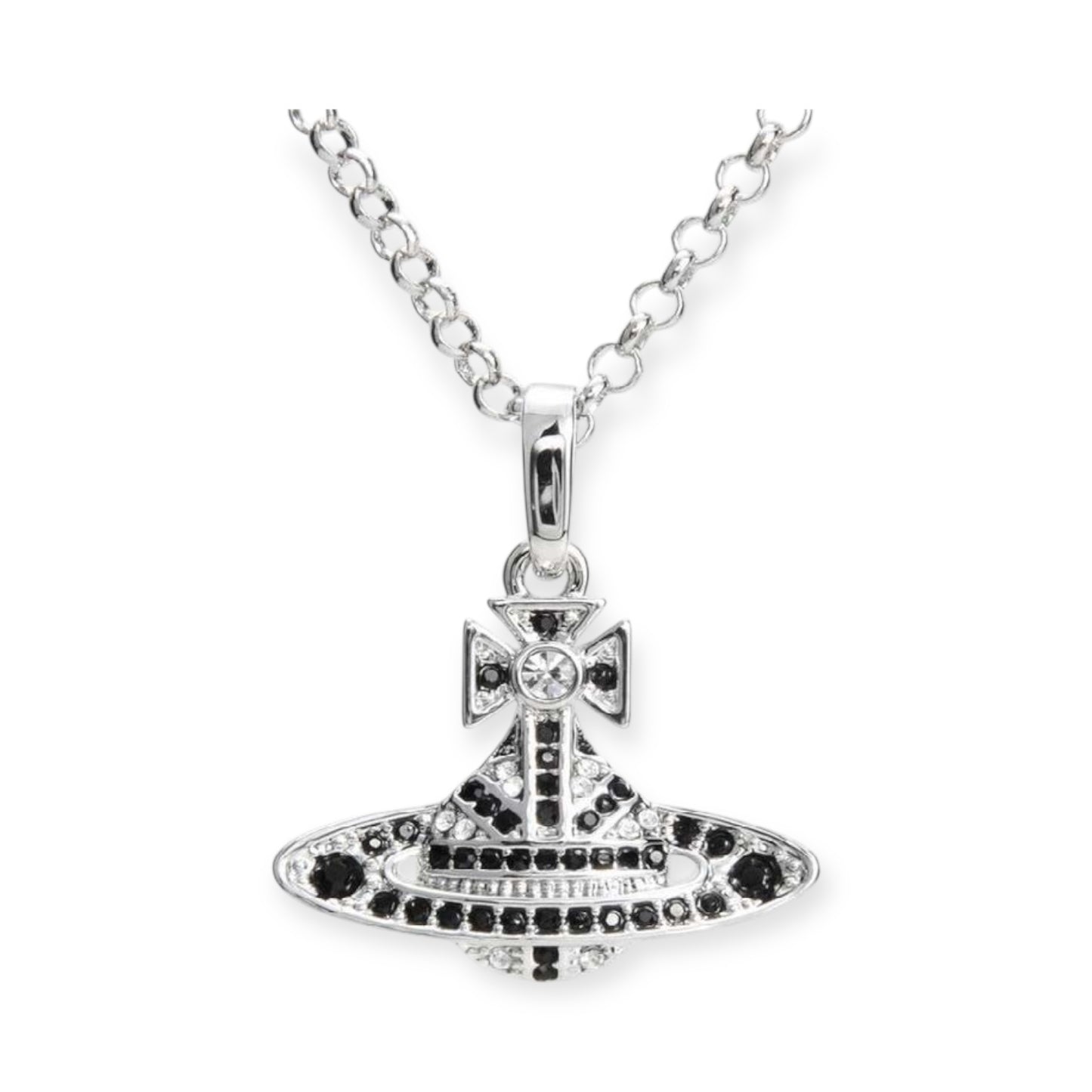 Gem Studded Union Jack Orb Pendant Necklace (5 Colors)