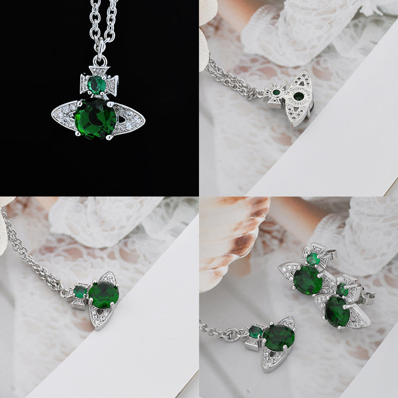 Multicolor Gem Orb Pendant Necklace (4 Colors)