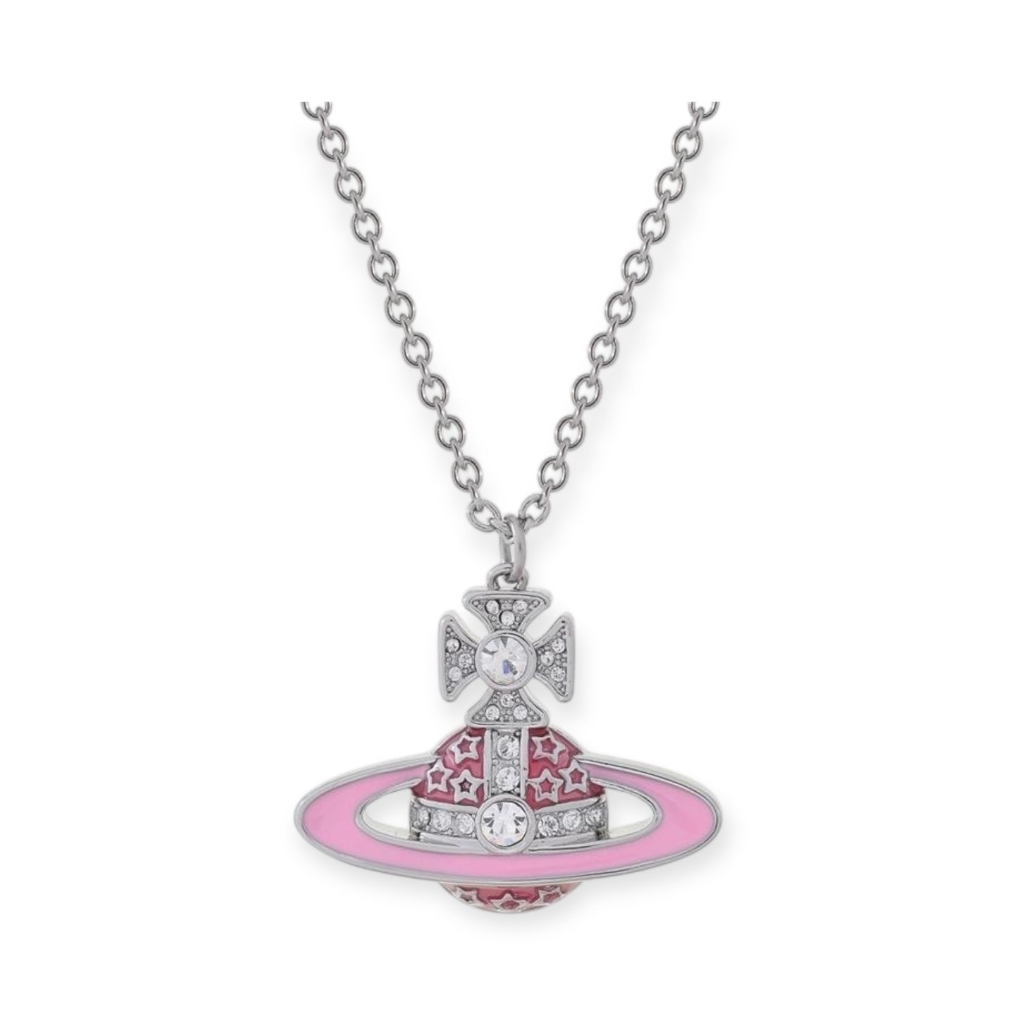 Multi Star Orb Pendant Necklace Black & Pink (2 Color)
