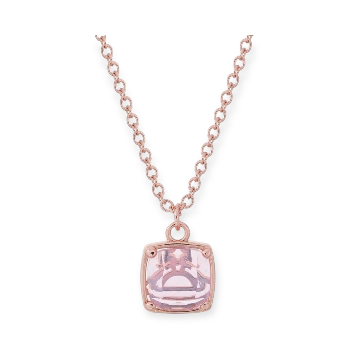 Colored Glass Square Orb Design Pendant Necklace (3 Colors)