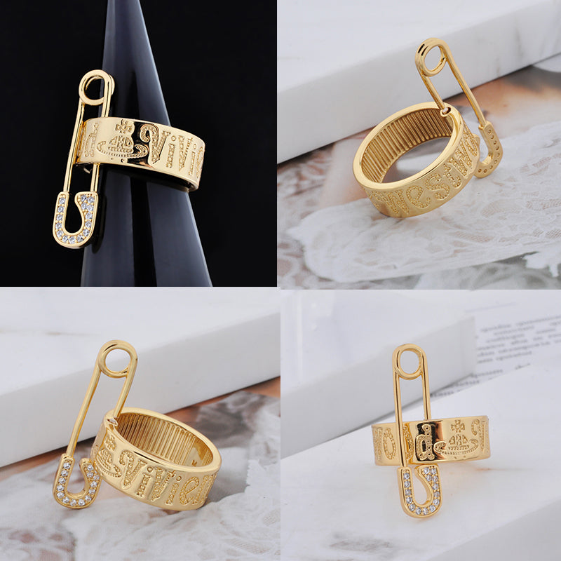 Safety Pin Ring (3 Colors)