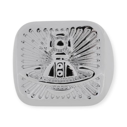 Square Shape Shaped Stamp Seal Signet Engraved Orb Design Ring (3 Colors)