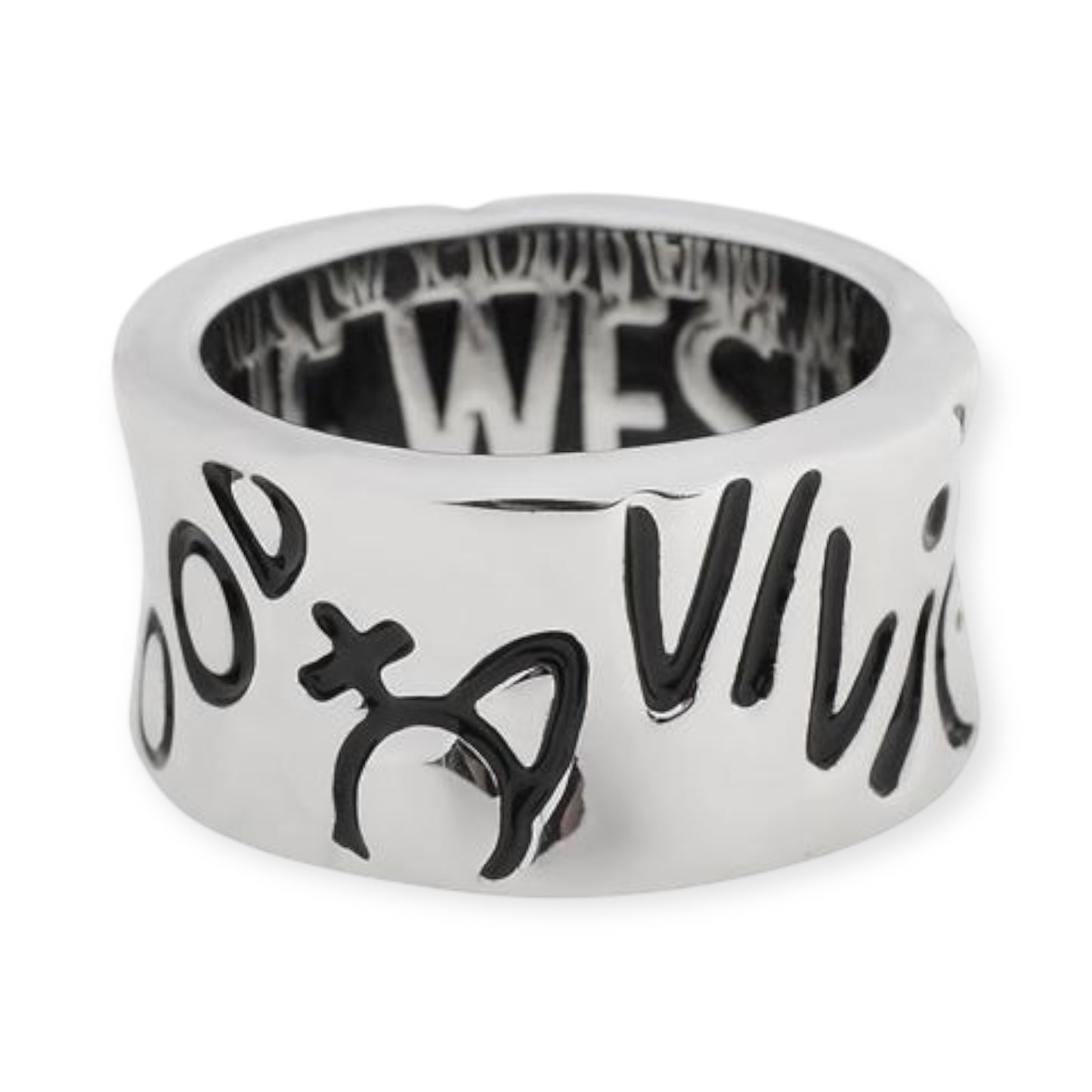Graffiti Engraved Design Gold & Silver Ring (2 Colors)
