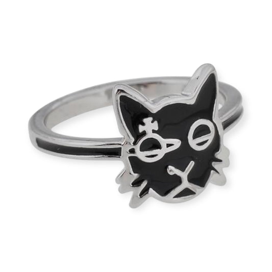 Cat Kitten Abstract Orb Eye Design Ring (3 Colors)