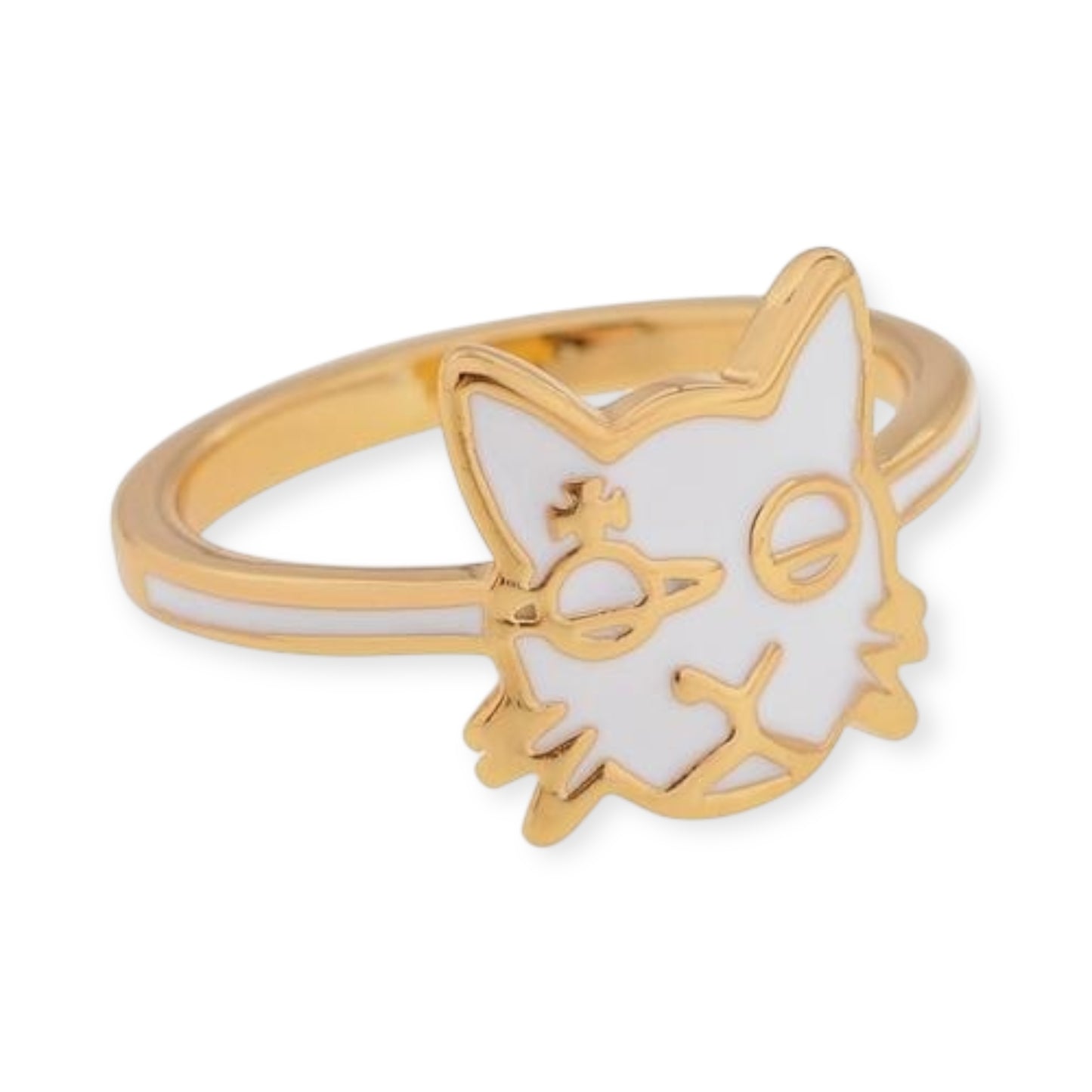 Cat Kitten Abstract Orb Eye Design Ring (3 Colors)