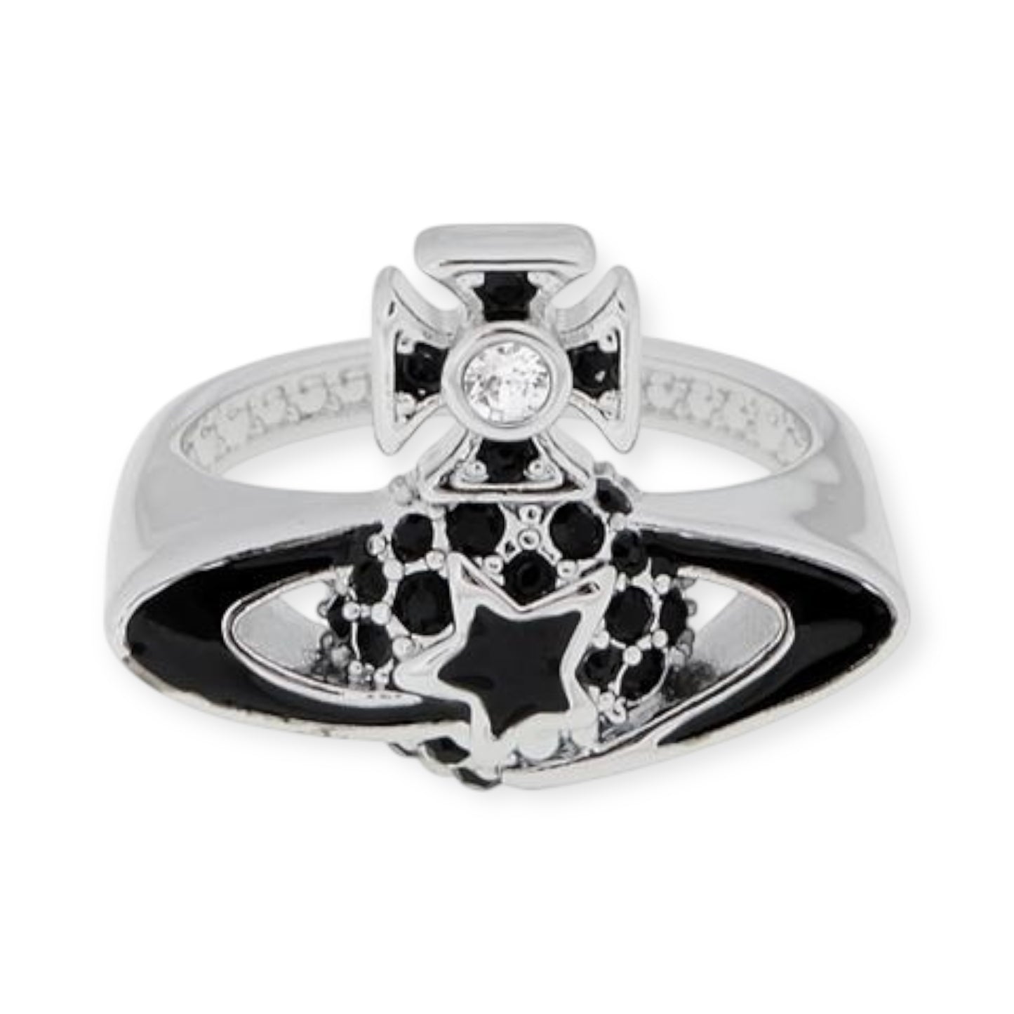 Shooting Star Mini Gem Studded Orb Pendant Ring (5 Colors)