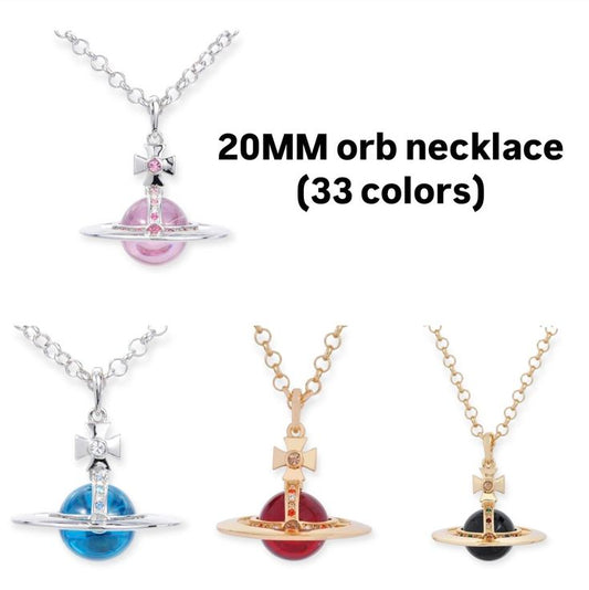 20MM Saturn Orb Pendant Necklace (33 Styles)